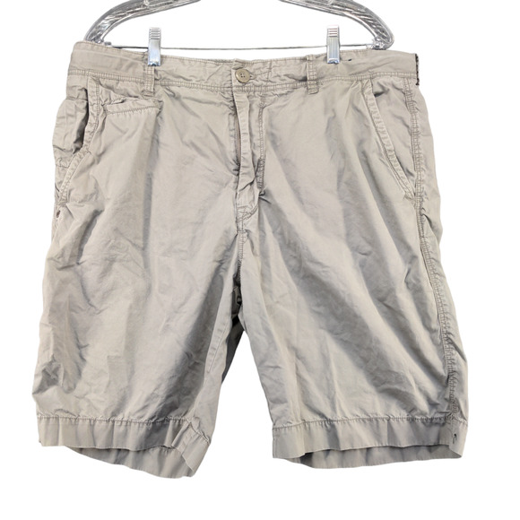 Saltaire Mens Summer Twill Chino Shorts Gray Size 38 Slash Pockets - Picture 1 of 12